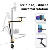 Support de téléphone portable en métal à 360 degrés pour lit de bureau