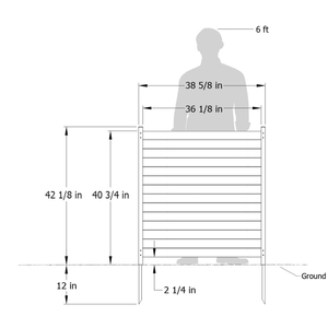 <span class=keywords><strong>รั้ว</strong></span>ไม้ซีดาร์สำหรับสระว่ายน้ำปรับแต่ง42in H x 38in W (2แผง) ถังขยะ<span class=keywords><strong>ล้อม</strong></span>รอบรั้วเครื่องปรับอากาศ - Product Image 6