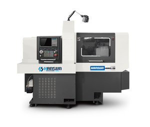 Centro de Torneado CNC de Doble Husillo de Alta Precisión HANSUN de 26 mm, Torno de Alta Seguridad de 6 Ejes para Metal, Tipo Suizo con Control Fanuc10 - Product Image 1