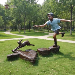 Estatua <span class=keywords><strong>de</strong></span> Bronce Fundido a Tamaño Real <span class=keywords><strong>de</strong></span> Niños Jugando, Escultura TREVI para Decoración <span class=keywords><strong>de</strong></span> Jardín - Product Image 4