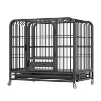 Cage à chien pliable en fer, empilable, solide, respirante, en gros