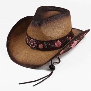 Sombrero de Vaquero Vintage con Bordado Floral, Moderno para Hombres y Mujeres, para Fiestas, Pesca, Uso Casual al Aire Libre, Venta al Por Mayor - Product Image 1