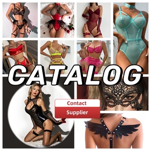 Completo Intimo Sexy da <span class=keywords><strong>Donna</strong></span> in Pizzo Trasparente con Slip a Vita Media e Pizzo <span class=keywords><strong>Sensuale</strong></span>, Taglie Forti - Product Image 3