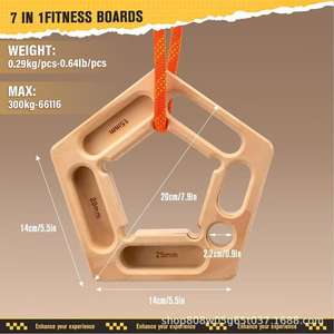 Tabla de agarre de madera creativa de 10, 15, 20, 25 mm, entrenador portátil de fuerza de agarre para entrenamiento de escalada en interiores - Product Image 4