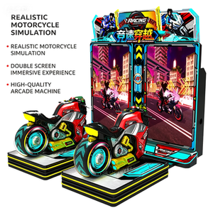 Coin Operated Motorcycle Racing Arcade Game <b>Machine</b>, Speed Race Through Dynamic Motorbike for <b>Amusement</b> Center - Product Image 3