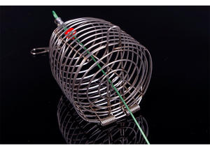 Cage à appâts de pêche à la <span class=keywords><strong>carpe</strong></span> en acier inoxydable TAIGEK avec panier à fond rond pour lac et rivière - Product Image 2