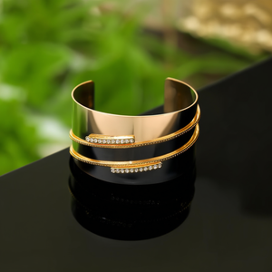 Fashion Cuff <b>Bracelets</b> 316L Stainless Steel PVD Gold Plating Sustainable Resistant - Product Image 3