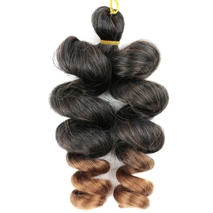 <span class=keywords><strong>Dos</strong></span> estilos 150g rizo corto onda suelta trenza de ganchillo para extensiones de cabello sintético sin 8in10in Italia rizos <span class=keywords><strong>trenzas</strong></span> de ganchillo cabello - Product Image 3