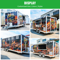 Fabricante de Remolques de Comida Cuadrados, Remolque de Cocina Personalizado para Servicio de Alimentos, BBQ, Café y Helados
