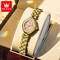 Montre à quartz pour femme Olves 5666 - Sweet Shine Fashion, étanche, lumineuse, affichage de la date