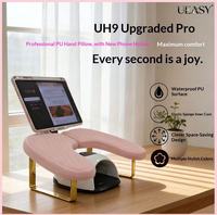 Coussin de main professionnel en forme de U pour nail art avec support plat, étanche en PU, support de téléphone réglable, accessoires de table pour salon