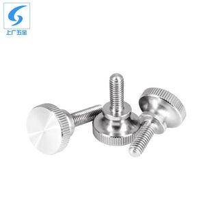 Vis moletées en acier inoxydable 304 de Shanghai et Guangzhou, M2 M3 M4 M6 M10, tête ronde, filetage métrique standard GB834 - Product Image 1