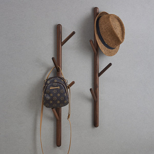 Wall Mounted Solid Wood Coat Rack <b>Hooks</b> For Living Room Bedroom Entryway With Hat And Bag Storage - Product Image 2