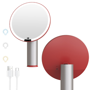 Miroir <span class=keywords><strong>de</strong></span> maquillage avec lumières, grand format, interrupteur tactile, lumière tricolore, miroir <span class=keywords><strong>de</strong></span> coiffeuse éclairé - Product Image 1