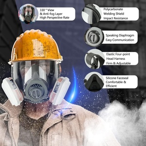Masker Respirator Wajah Penuh yang Dapat Digunakan Kembali dengan <span class=keywords><strong>Filter</strong></span> Karbon Aktif <span class=keywords><strong>40mm</strong></span> Kapas untuk Bertahan Hidup - Debu Nuklir dan Bahan Kimia - Product Image 2