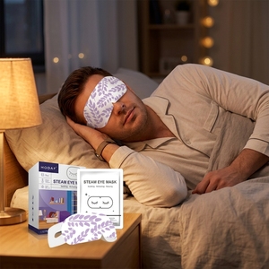 HODAF Autocollant <span class=keywords><strong>thermique</strong></span> longue durée pour les <span class=keywords><strong>yeux</strong></span>, parfum végétal doux, soulage les <span class=keywords><strong>yeux</strong></span> fatigués et gonflés après une veille prolongée, <span class=keywords><strong>masque</strong></span> oculaire à la vapeur - Product Image 1