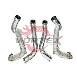 Convertidor Catalítico Vortex de Alto Rendimiento 4.0T, Tubo de Escape SS304 de 1.5mm de Espesor con Acabado Azul Quemado para Mercedes Benz G63 W464 - Product Image 4