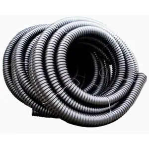 round Carbon Fiber Tubes Flexible Cable Protection Filament Wound Corrugated Pipe Fitting with round Head