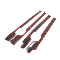 Pour 2019-2023 Hyundai palissade 6 pièces en fibre de carbone 4 portes panneau décor revêtement d'habillage accessoires de voiture décoration intérieure