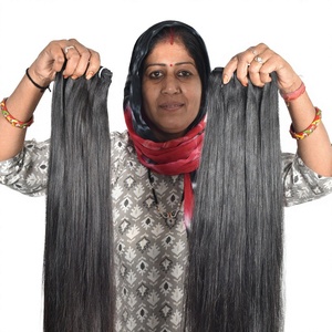 Vente en gros Extensions de cheveux humains de temple indien vierge brut à cuticule alignée Faisceaux droits naturels Style vague 1B Vague profonde lâche - Product Image 1