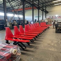 Chariot élévateur à ciseaux hydraulique manuel BOAT avec roues en PU et patins anti-basculement, capacité de levage élevée pour la manutention des matériaux en entrepôt