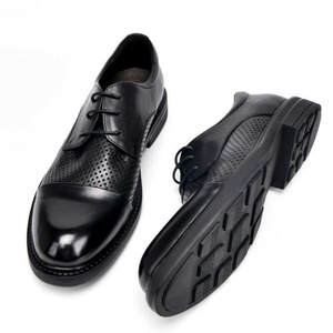 2025 Latest Summer Model <b>Open</b>-toe Soft Leather Soft-soled Low-top Lace-<b>up</b> Breathable Business Formal Dress Shoes for Men - Product Image 4