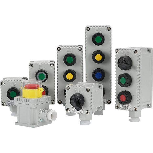 Atex Weatherproof Anti-explosion IP66 10A 1NO1NC Electronic Aluminum Alloy 220VAC 10000 Times On-off Start-stop Dot Push Button