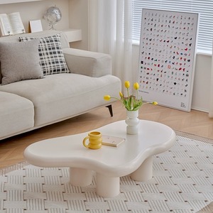Modern Cloud <b>Coffee</b> <b>Table</b> Resin Off White Unique Shape Living Room Furniture Wabi Sabi Style Tea <b>Table</b> - Product Image 4