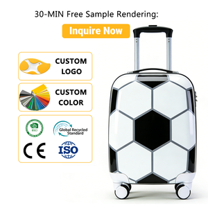 <span class=keywords><strong>Maleta</strong></span> <span class=keywords><strong>de</strong></span> Viaje con Ruedas MGB Personalizada <span class=keywords><strong>de</strong></span> 20 Pulgadas, Resistente, para Niños, con Diseño <span class=keywords><strong>de</strong></span> Balón <span class=keywords><strong>de</strong></span> Fútbol, Tipo Trolley, para Cabina - Product Image 2
