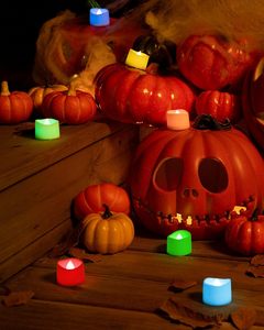 12Pieces Set <strong>Multi</strong> <strong>Color</strong> <strong>Changing</strong> Tea Light Candles Battery Operated LED Holiday Candles Tea Lights with 7-<strong>Color</strong> <strong>Changing</strong> - Product Image 6