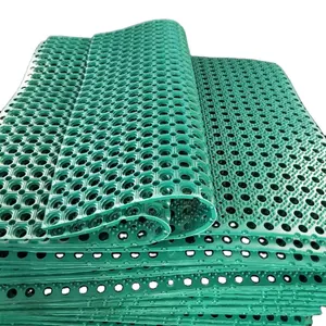 Hoge kwaliteit Zwart grote gat Anti slip Holle Gras Bescherming Outdoor Rubber Voet Mat/rubber ring mat