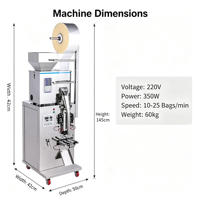 Machine d'emballage verticale automatique pour poudre d'épices et céréales en sachets, avec fonctions de remplissage, d'emballage, de capsulage et de découpe pour film/plaque plastique alimentaire