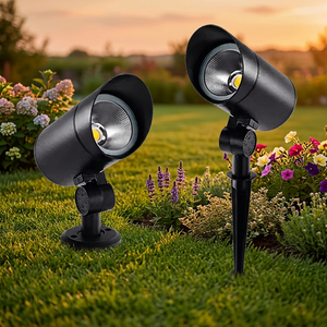 Projecteur LED de jardin à piquet 10W IP65 étanche, éclairage paysager extérieur en aluminium, angle de faisceau 60/90, intensité réglable - Product Image 3