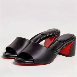 Tendance : Mules et Sandales à Talons Carrés Moyens pour Femme, Bout Ouvert Carré, Idéales pour l'Été - Product Image 2