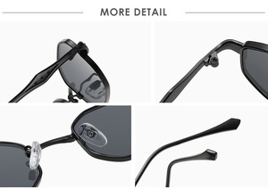 Gafas de Sol de Alta Calidad con Marco Pequeño y Montura Completa para Hombre y Mujer, Lentes Degradadas, Metal, Anti-Radiación UV400, Modernas, de Fábrica - Product Image 2