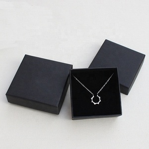 Hộp Nhỏ Màu Đen Giá Thấp Quà Tặng Thủ Công Quà Tặng Vòng Cổ Vòng Tay Hộp Trang Sức Giấy Khuy Măng Sét Để Đóng Gói - Product Image 4