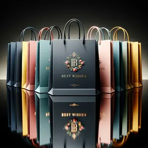 Lipack Competitive Price Factory Custom Printed Luxury Paper Shopping Tote Bag Packaging Gift Paper Bag With Your Own Logo