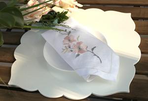 Serviette en lin 100% Blush Blossom |   Serviettes de table réutilisables écologiques rose pâle pour mariage, restaurant, hôtel et usage domestique - Product Image 3