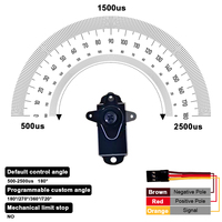 Moteur servo RC mini tout métal PTK 7310 MG-D pour voitures de drift professionnelles avec vitesse de réaction de 0,03