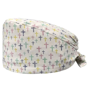 Printed Nurse <b>Cap</b> Colorful Cotton Dental Clinic Beauty Salon Stylish Reusable <b>Scrub</b> <b>Caps</b> with Adjustable Strap - Product Image 3
