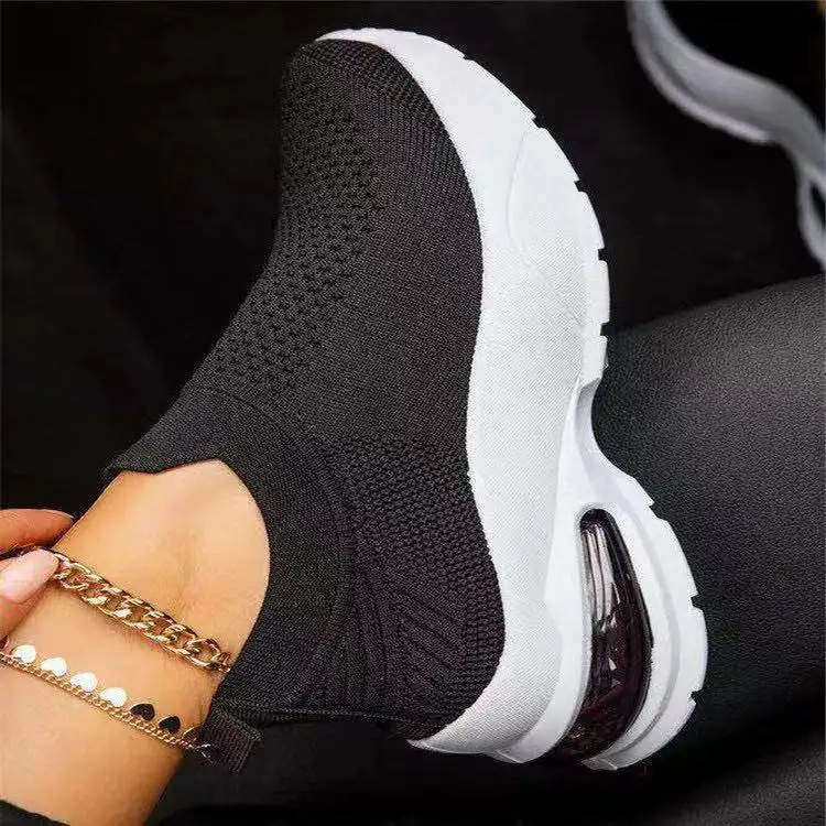 2021 latest thick soled air cushion women running jogging outdoor plus size sneakers breathe casual shoes