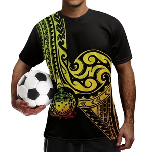 Maillot de Football de grande taille, manches courtes, tribal polynésien, Totem <span class=keywords><strong>tatouage</strong></span>, Polyester, t-shirt de Football pour jeunes, vente en gros - Product Image 3