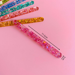 แท่งไอศกรีมอะคริลิคประดับเลื่อมลายน้ำผึ้งและหวานๆ สำหรับตกแต่งเค้กวันเกิด อุปกรณ์ตกแต่งโต๊ะขนมหวาน 5162 - Product Image 2