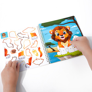 <span class=keywords><strong>Livre</strong></span> d'autocollants de puzzle personnalisé pour enfants de 3 à 6 ans, <span class=keywords><strong>livre</strong></span> d'activités cognitives sur les nombres et l'alphabet, jouet éducatif de dessin - Product Image 4