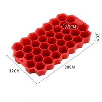 Bac à glaçons en silicone nid d'abeille, moule à glace hexagonal réutilisable avec trou de suspension pour cocktails, whisky et boissons