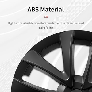 Juego de 4 Tapas de Rueda para Tesla Model 3 (2017-2023), <span class=keywords><strong>Tapacubos</strong></span> de 18 Pulgadas en Negro Mate, Estilo Araña, para Decoración de Automóviles - Product Image 5
