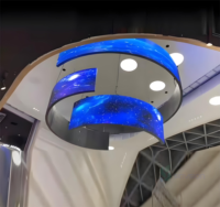 Pantalla LED Curva para Interiores, Módulo Flexible y Suave de 320x160 mm, Pantalla LED Cilíndrica a Todo Color P1.8 P2 P2.5 P3 P4