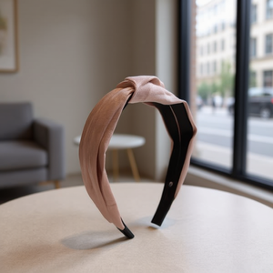 Diadema de PU con nudo para mujer, banda ancha de color sólido, accesorios para el cabello a la moda, ajustable para uso diario - Product Image 5