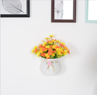 Vase à fleurs mural en plastique suspendu, 1 pièce, panier à fleurs mural, décoration de jardin Rural, maison, décor