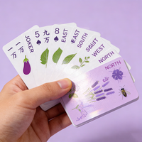 Cartes de jeu de Mahjong en PVC personnalisées, imperméables, 160 cartes de Mahjong américaines pour le divertissement familial et les fêtes